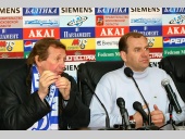 Юрий Семин и Владимир Вайсс на пресс-конференции.