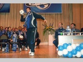Его представили как самого высокого (рост - 194 см) игрока российской премьр-лиги. Новичок клуба - хорватский защитник Лука Вучко.